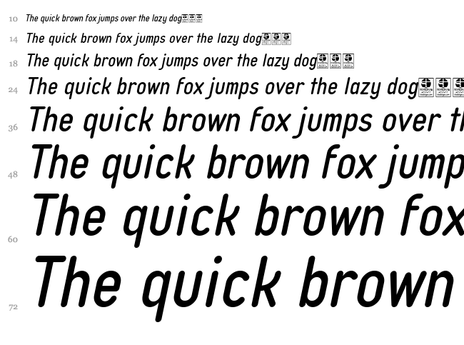 Typo Quik font waterfall